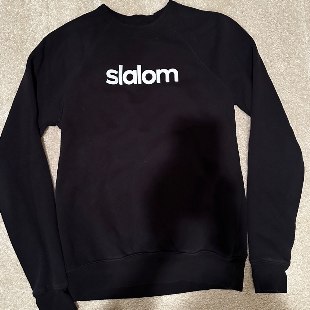 Slalom Women's Black Crewneck Sweatshirt - Small